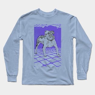 Bulldog by Moriz Jung - Vintage Lithograph Print Long Sleeve T-Shirt